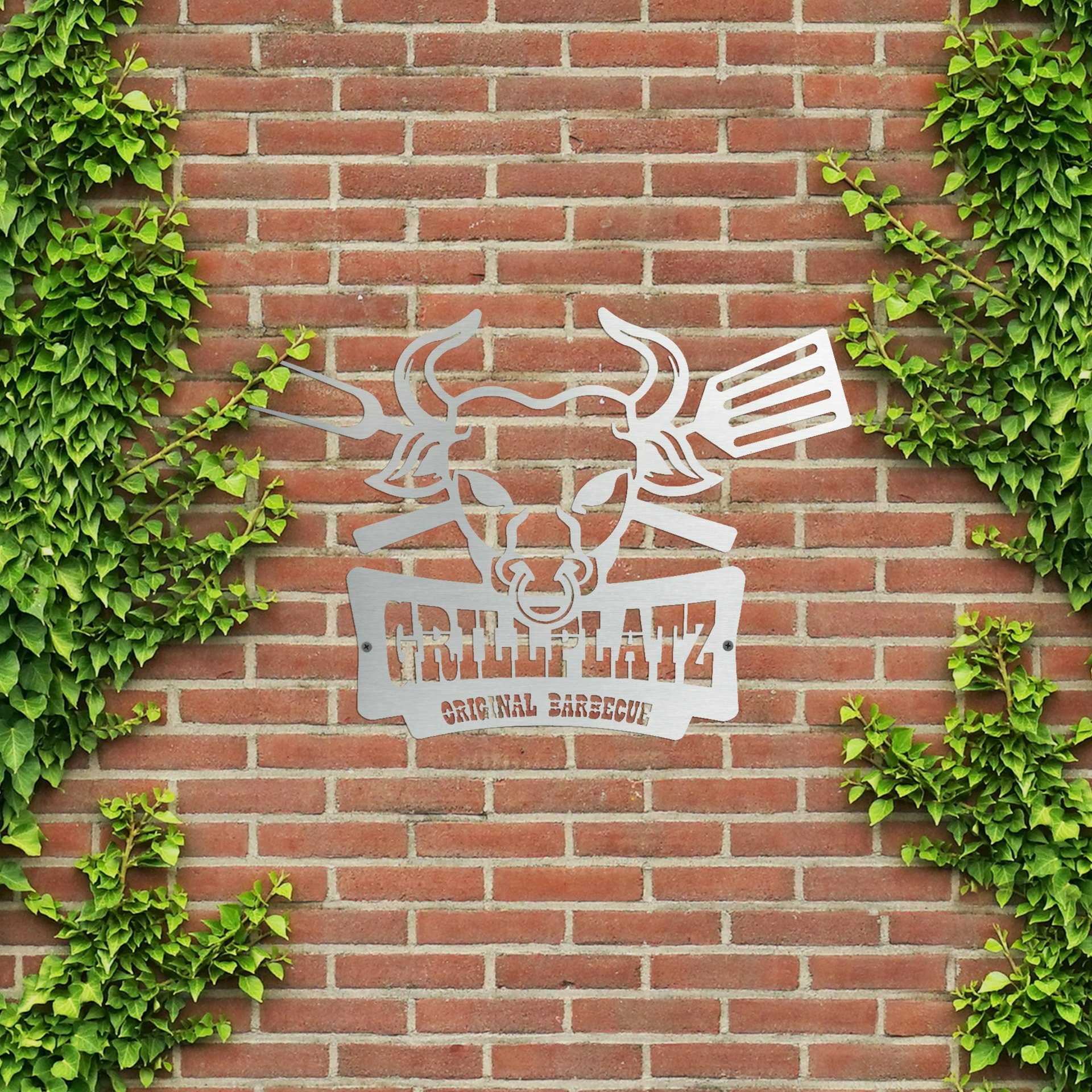 Schild - Grillplatz - Edelstahl